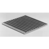 Black ribbed rubber anti-vibration pad, 18 inch square sheet, cut to fit under machine feet