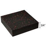 3/4 inch thick rubber gym mat designed for impact absorption and durable floor protection.