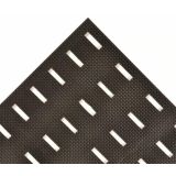 Black Cushion Dek anti-slip drainage mat with raised pyramid surface
