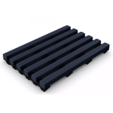 Embossed PVC barefoot pool mat draining water beside a swimming pool
