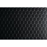 Black nickel coin-top vinyl anti-fatigue runner matting with low-profile disc texture