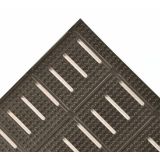 perforated nitrile-rubber drainage runner mat with a ribbed scraper surface
