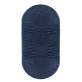 Waterhog entrance mat with diamond-pattern center and reinforced ends for dirt and moisture control at entryways.